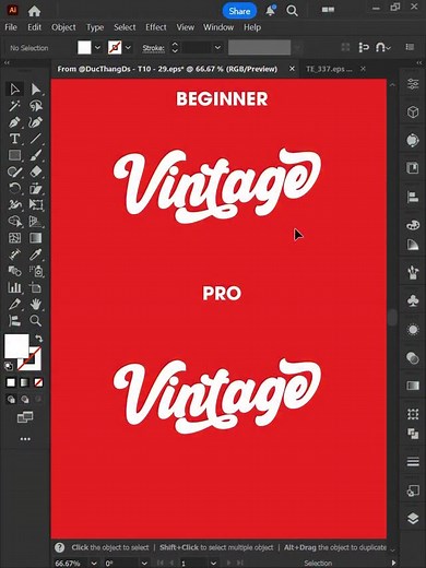 23K views · 2.1K reactions | Make Stunning Typography in Illustrator 2025 – Stroke & Drop Shadow Tricks #ducthangds #adobe | Đức Thắng DS | Facebook