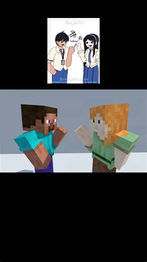 POV: A player boats you with a Steve original by @Sxph1e #minecraft #meme #ship #shipping #giftok