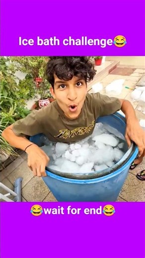 ice bath challenge😂 #shorts #souravjoshivlogs #viralshort #funny
