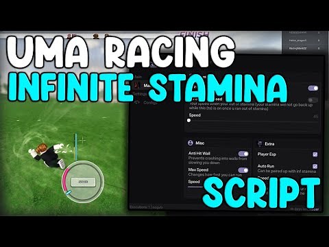 [UPDATE] Uma Racing OP Script Infinite Stamina And Max Speed - Roblox 2025