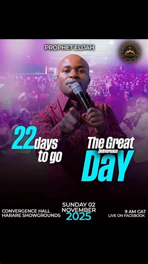 ⏳ 22 days to go! The Great Deliverance Day is near — get ready for your breakthrough! 🙌 #DeliveranceDay #CountdownToFreedom | Prophet Elijah