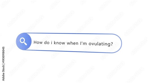 How do i know when I'm ovulating? - Typing question on a search engine internet on a pc screen. Typing into search box 4k video .