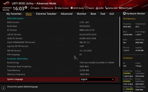 i9-13900K+Z690 FORMULA主板的使用感受|海力士DDR5 M-die颗粒内存超频|Intel ME固件手动更新