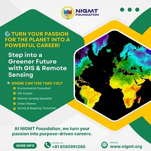 Geoinformatics blends location science with — combining GIS, GPS, remote sensing, and big data to uncover patterns, track changes, and solve real-world challenges. Whether it’s predicting climate shifts, designing smarter cities, optimizing agriculture, or managing natural disasters, geoinformatics gives us the power to turn complex spatial data into clear, actionable insights. 🚀 #nigmtfoundation #NIGMTFoundation #GIS #geography #RemoteSensing #netrageoinformatics | Netra Institute of Geoinform