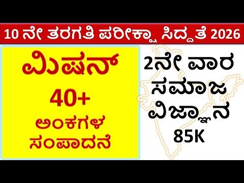 Mission 40+ Week 2 Social Science | SSLC Exam 2026 Passing Package | ಮಿಷನ್‌ 40+ ಸಮಾಜ ವಿಜ್ಞಾನ