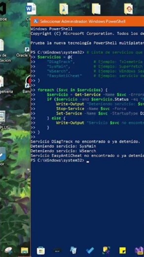 IA + Powershell para detener/eliminar servicios #windows #inteligenciaartificial #shorts