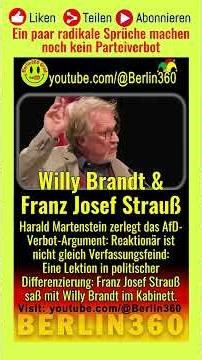 🤡🚨#AfD #Verbotsdebatte #FranzJosefStrauß #CSU #Banaszak #Doppelstandards #Martenstein #Verbot