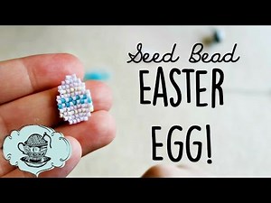 DIY Seed Bead Easter Egg Square Stitch // Bead Weaving // ¦ The Corner of Craft