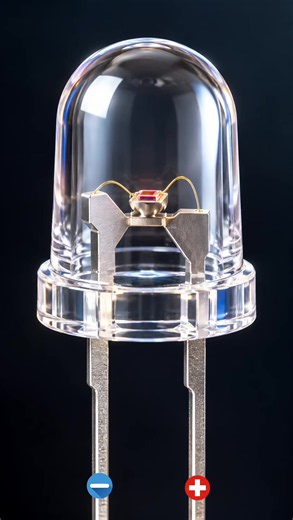 Red LED behind the scenes #electronics #creatorsearchinsights #diy