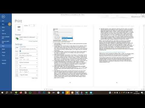Choosing the Pages to Print In a Large Document
