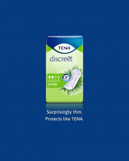 TENA Discreet Mini. Only 4 mm thin and absorbs in 2 seconds. Order your FREE sample now! | TENA Women