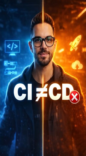 CI vs CD Explained in 50 Seconds (Stop Confusing This!) #devops #programming #shorts