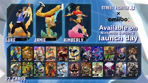 Street Fighter 6 coming to Switch 2 with three new amiibo figures and cards