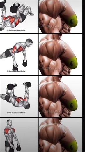 chest workout using kettlebell