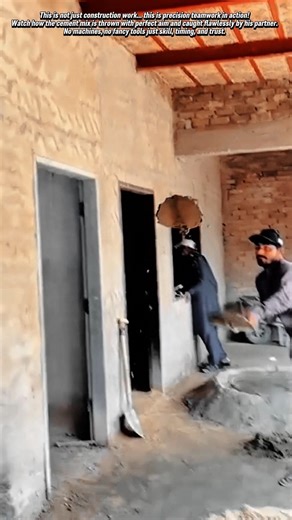 Perfect Cement Toss Technique! #shorts