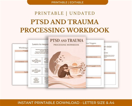 PTSD Trauma Processing Workbook | Printable Mental Health Journal for Healing, Anxiety Relief, Self-therapy Guided Prompts, Nervous System - Etsy