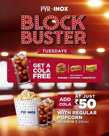 Enjoy sweet deals on food | Blockbuster Tuesdays | PVR INOX