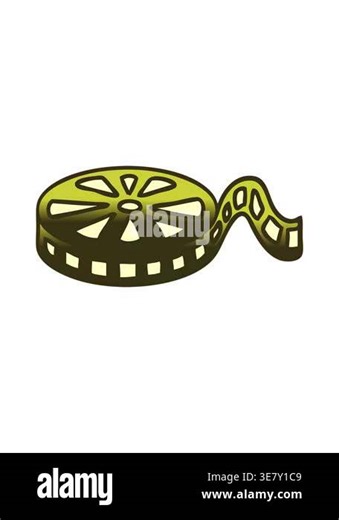 changing color animation of gradient shaded cartoon of a film reel Stock Video Footage - Alamy