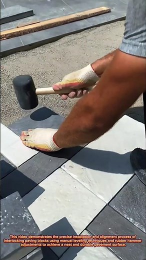 Amazing Interlocking Paver Installation Technique | Perfect Tile Alignment Process