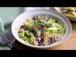 【あさりと春キャベツのスープパスタ】あさりの旨みと春キャベツの甘みが引き立つ！ランチに♪