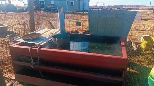Wood Heated Water Heater for Livestock Water Tanks