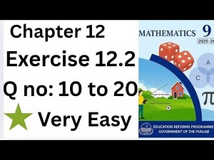 9th class math ex 12.2|9th class math chapter 12 |9th class English medium math chap 12 (10 to 20)