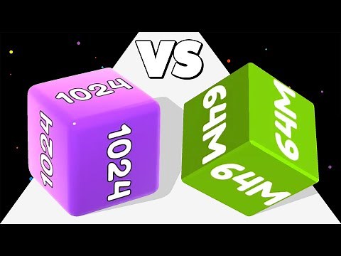 CUBE RUN 2048: ASMR Gameplay (vs) ROLL CUBE 2048: Large Number Merge Game