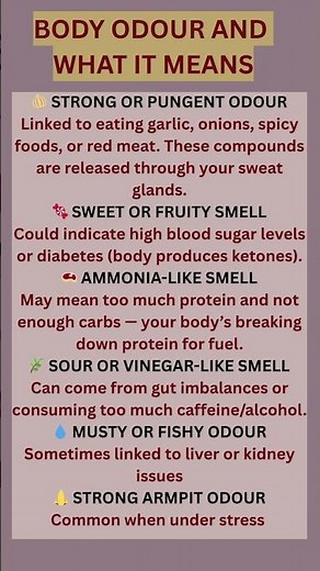 Body Odour and What It Means #food #wellnessjourney #healthylifestyle