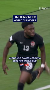 A momentous goal in the history of Canadian football 🇨🇦 Alphonso Davies arriving in the box to deliver Canada's first ever FIFA World Cup goal. Watch full match replays of the FIFA World Cup FREE on FIFA 📺 | FIFA
