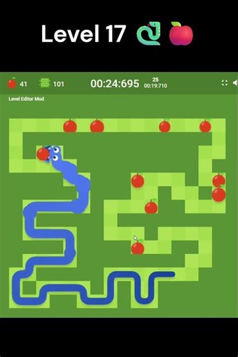 level 17 google snake! 🐍🍎 #googlesnake #googlesnakegame
