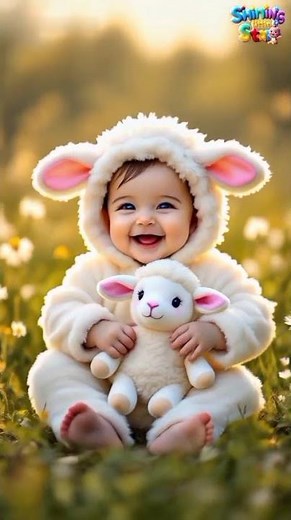 Baby Fun with Sheep 🐑 | Cute Baby Playing with Sheep | Funny Baby Moments #shortsyoutube