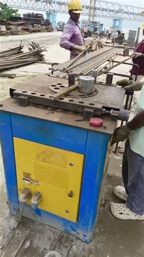 Bar bending machine bend reinforcement steel (rebar) into specific shapes and angles #steel #road