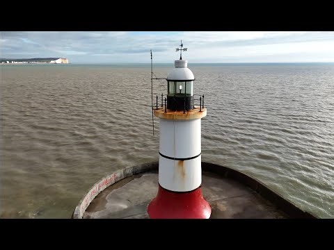 Lighthouse. Exploring UK coast. Epic Drone Footage