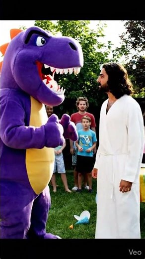 THE PURPLE DINOSAUR TRIED TO RUIN JESUS' PARTY!