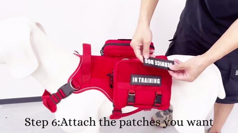 Service Dog Vest with Pockets,Medium Dog Harness and Removable Backpack for Training Hiking,Pet Vest with Handle&Molle System for Patches,Black M