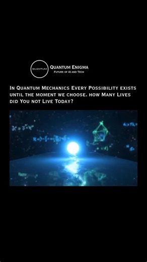 Quantum Enigma | Future of AI & Tech on Instagram: "✨ In quantum mechanics, reality isn’t fixed it’s a wave of infinite possibilities. ⠀ Every thought you have, every decision you make (or don’t make) branches into countless potential outcomes. The moment before you choose, all versions of you exist the one who stayed, the one who left, the one who tried, and the one who gave up. 🌌 ⠀ But the instant you decide, that infinite wave of possibilities collapses into one your chosen reality. The othe