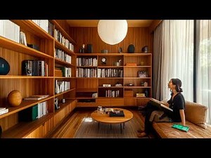 Home Library Trends 2025: Minimalism Meets Serenity | Japandi Home Library Design Ideas