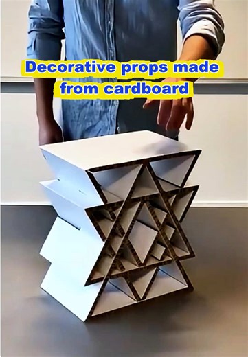 Decorative props made from cardboard.#cardboard #design #cardboardcrafts #diyprojekt #ecofriendly