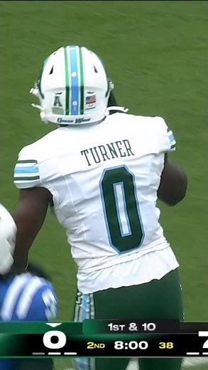 Zeon Chriss with a pass completion to Tulane for 44 yards [result] vs. Duke