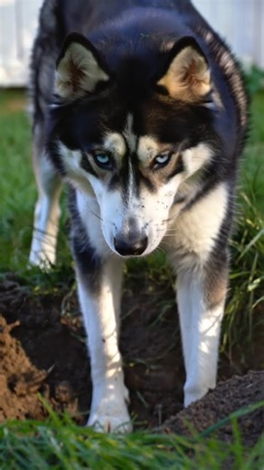 Husky mission went wrong: husky tried to argue with the mirror with zero balance #Shorts