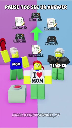 Choose Game or Homework? Arrow Illusion - roblox animation