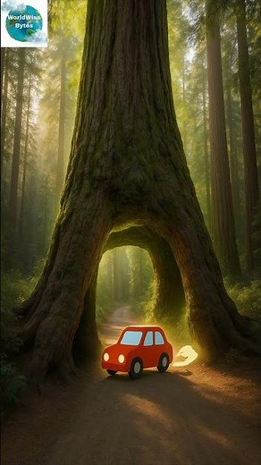 Drive Through a HUGE Tree in Redwood National Park California