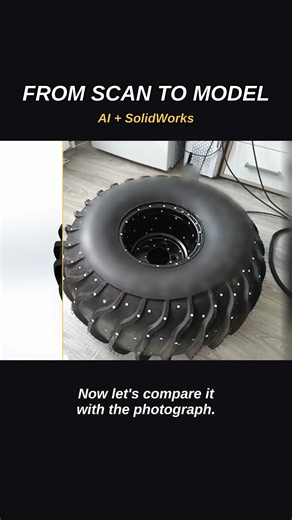 From a point cloud to a SolidWorks model. AI and a 3D scan