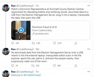 Gwinnett county election fraud video from @CodeMonkeyZ