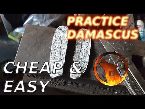 Blacksmith Explains How To Practice Damascus Patterns on the Cheap
