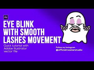 Eyeblink with smooth lashes movement animation in Adobe After Effects - TUTORIAL