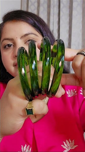 Green crystal cut bangle review | janpath online myntra shopping | #bangle #greenbangles #banglesets
