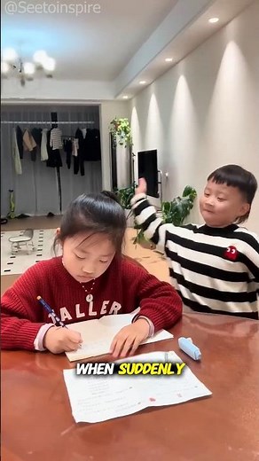 Brother SLAPS Her Sister Then LOOK What Happens.. 😂 #youtubeshorts #siblings