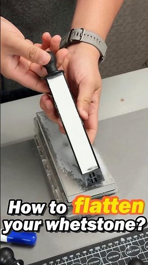 Here’s an easy fix to flatten your whetstone plate #fix #howto #whetstone #sharpener #fyp #foryou