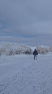 Winter on lake Erie more of the ice caves ❄️ | Faon S Parkin